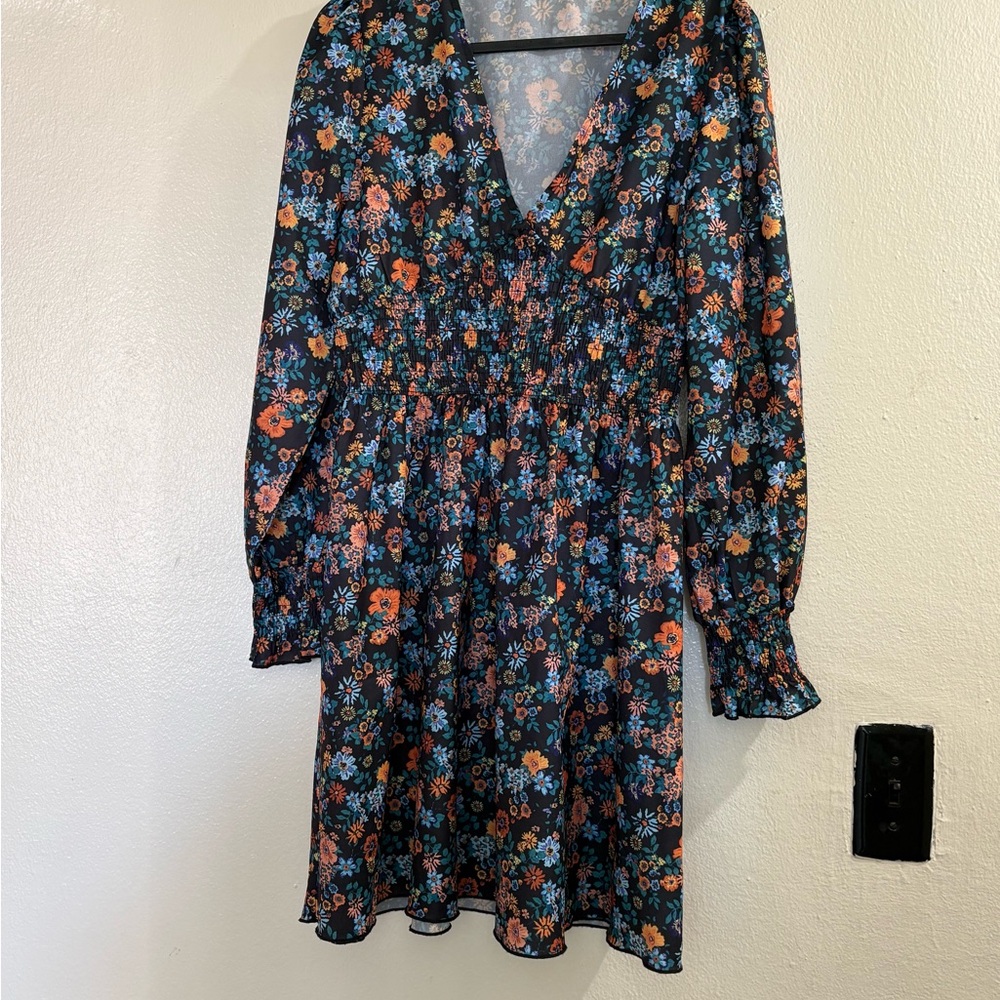 Cupshe Multicolor Floral Long Sleeve Dress